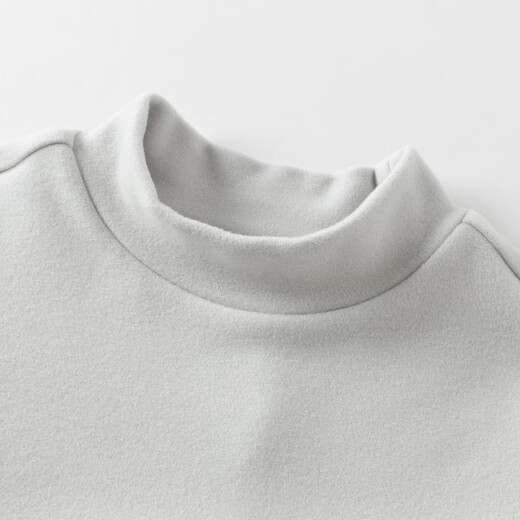 
David BELLA (DAVE/BELLA) children's long-sleeved T-shirt in winter new style medium-large children's semi-turtleneck top antibacterial boy base shirt little boy clothes gray [spot] 110 cm (recommended height 100-110 cm)