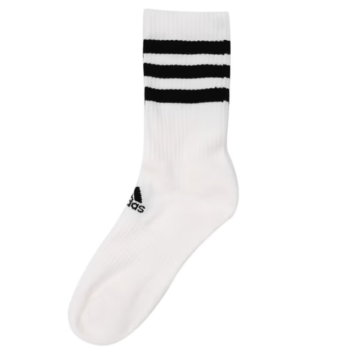 
Adidas (adidas) classic three-stripe sports white socks for men and women 3S CSH CRW1P casual training sports socks FH6628 FH6628 L