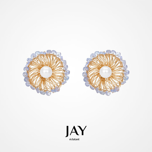 Sailoto Edison Pearl Brooch, Lady's Accessory, Birthday Gift for Mother-in-law and Elders Brooch (Edison Pearl + Tanzanite)