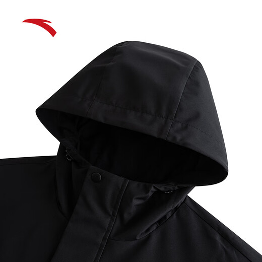 ANTA outdoor polar fleece three-in-one sports jacket men's winter water-repellent woven plus fleece thick jacket top two-piece set