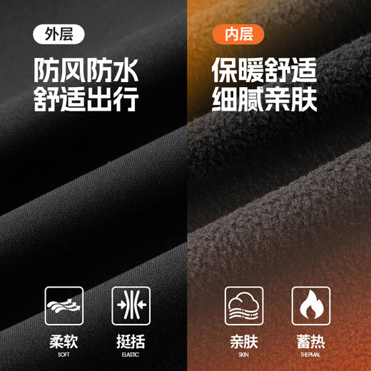 JEEP SPIRIT Jacket Men's Three-in-One Outdoor Fleece Mountaineering Jacket Men's Winter Coldproof Jacket Men's Black XL