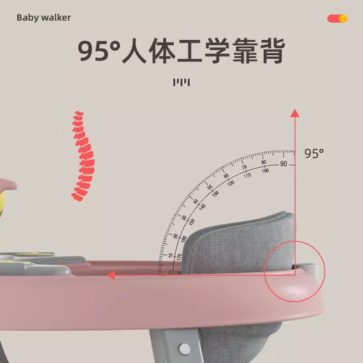 OENY婴儿学步车2025款防o型腿6-18月男女宝宝防侧翻可折叠滑行助步车 晴天蓝【静音轮+360°旋转】 多功能学步助步周岁生日礼物