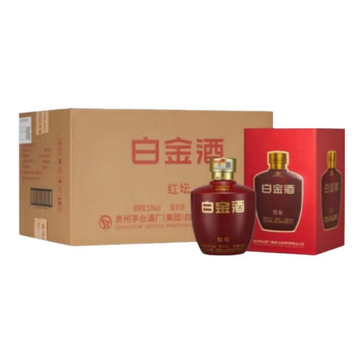 茅台茅台集团 茅台醇 酱香型白酒新老随机发 送礼佳品 53度 500mL 6瓶 茅台白金酒红坛