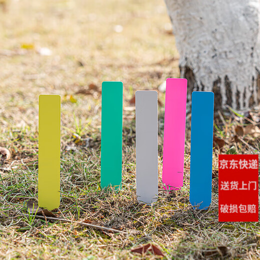 塑料防水多肉盆景插地牌园艺标签牌一字苗木花盆花卉名标识 白色2*10(100张)