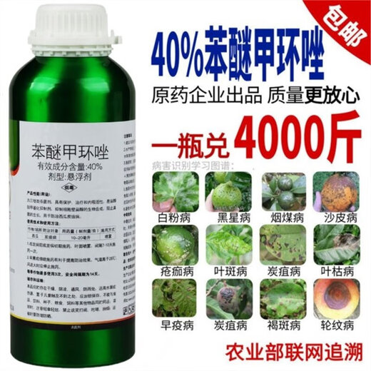 40% difenoconazole fungicide powdery mildew leaf spot downy mildew fruit tree vegetable flower pesticide 500g
