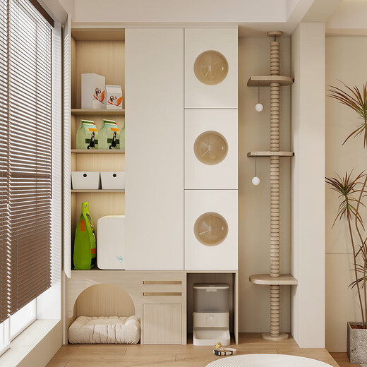 Quanyou (QUANU) Quanyou whole house customized balcony pet cabinet storage storage cabinet floor-standing integrated wall storage cabinet custom-made 629/ (the specific amount is subject to the design plan)