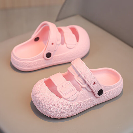 Girls' Crocs Anti-slip Anti-odor Slippers Summer 2025 New Children's Shit-sliding Sandals Girls Baotou Cartoon Pink 36-37
