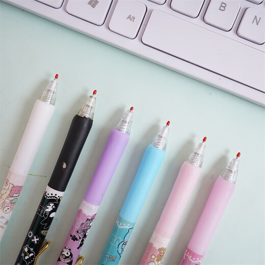 Uhfq Sanrio's Blind Box Pen Creative Cartoon Migne Ins High-Value Press Neutral Pen rapide Dry Black Water Pen 0 X-6189 Naruto Blind Box Pen aléatoire 6 0,5 mm 0,5 mm x Single
