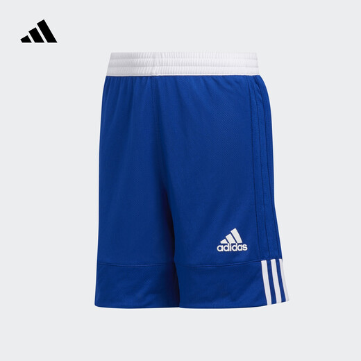 adidas男大童速干舒适双面穿篮球运动短裤儿童阿迪达斯官方DY6625 学院蓝/白 140 CM