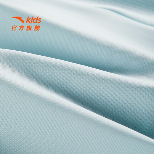 安踏（ANTA）儿童T恤女小童装2025年夏季新款跑步女童水冷V凉感透气短袖短t 柯灵蓝-1 100
