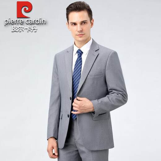 Pierre Cardin no-iron wool suit suit for young and middle-aged men, wedding dress suit, banquet business formal wear, professional jacket for men, royal blue (not slit) XL 180/96A (size 52)