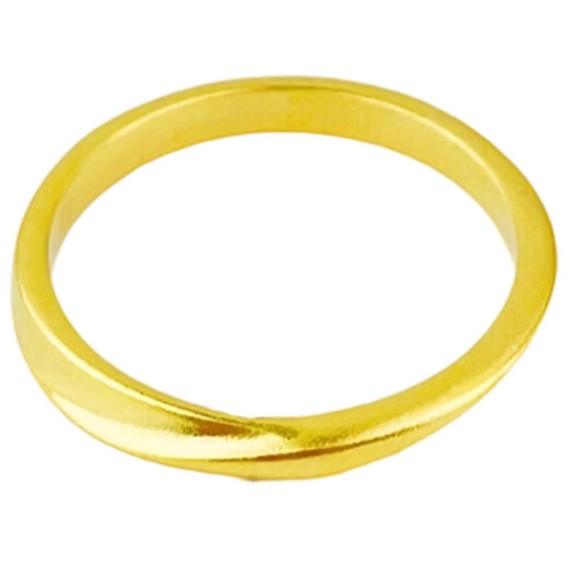 Beijing Gold Trading Center Co., Ltd. Ancient Gold Solid Möbius Ring as a Mid-Autumn and Valentine's Day Gift for My Girlfriend and Wife 2025 #15 (approximately 3.15g)