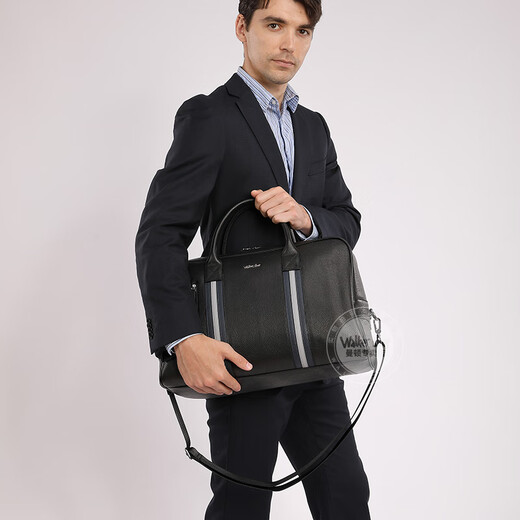 Sac de voyage masculin de Walker Shop [First-couche Cower Sac à grande capacité Bagure Business Travel Bagage One épaule Crossbodybag Black (hauteur 32 * 48 * 27cm d'épaisseur)