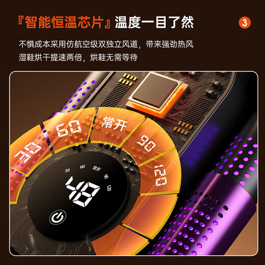 Xiaomi (MI) ecological chain same model household shoe dryer deodorization, sterilization and disinfection new fully automatic shoe dryer shoe drying artifact white-upgraded triple sterilization and deodorization-smart second gear