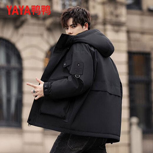 Duck Duck 90 Duck Down Down Jacket Same Style Warm Hooded Couple Workwear for Men and Women Short Outdoor Charge Men's Thickened Jacket