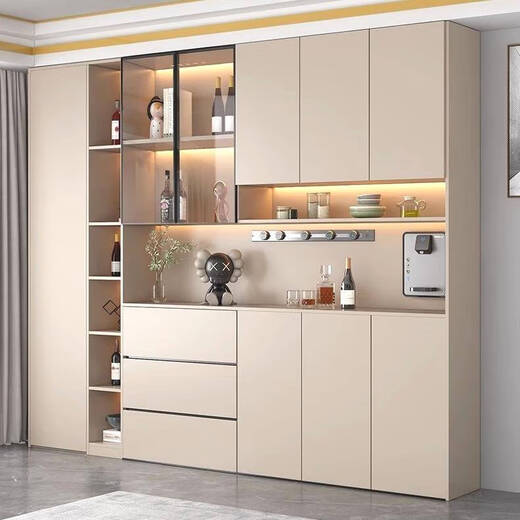 YUSENYI Armoire à vin en bois massif personnalisé Armoire latérale haute armoire de ranget de ranget mur intégré d'armoire d'entrée intégrée.