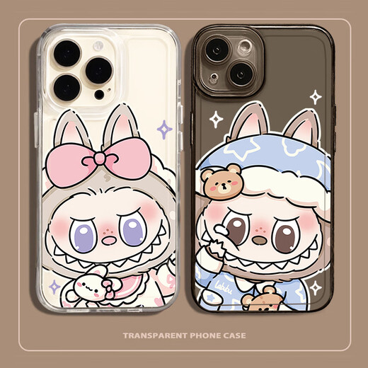 SHIGANURABUB MOBILE THEPHETH CASE AMPLE 161514PROMAX13MINI12118PLUSSEXS COURTONE COURTONE MODÈLE MODÈLE LABUBUZIMOMO CHINISIN SALENTINE DZ109385 TRANSPARET BLACK Shell iPhone_16