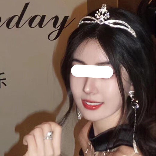 Jieyi Bridal Wedding Diamond Crown Girls Hairband Piano Performance Headwear Princess Birthday Party Crown Dress Hair Accessory 1 Pack Crystal Crown Headwear Approximately 14*4cm