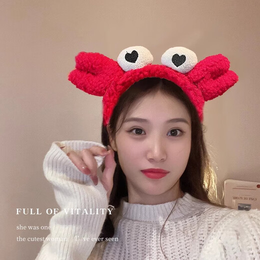 Cartoon face wash special headband for women 2025 new plush headband for hair pressure makeup cute hairpins hairband headwear 2 random main pictures