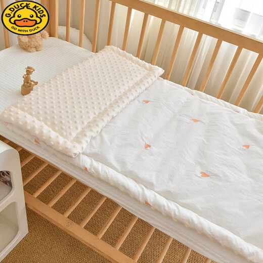 G.DUCKKIDS新生婴儿床褥子幼儿园宝宝小被褥儿童床褥垫纯棉可水洗午睡铺垫子 彩虹 100*60cm
