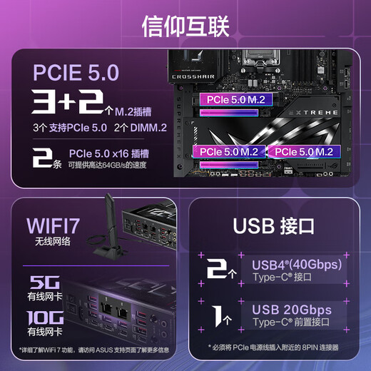 ASUS X870 X870E Placa base con AMD9000 Serie Ryzen R7 9800X33D 9950X33 CPU Tablero de placa base U Set Rog x870e Extreme R9 9900x3d sueltos sueltos