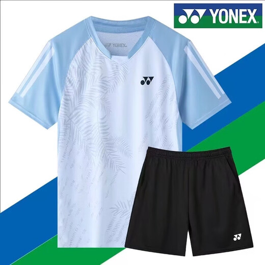 Yonex's new badminton uniform for men and women quick-drying breathable short-sleeved competition uniform for couples golf T-shirt customization watermelon red 9227 red shorts 2XL