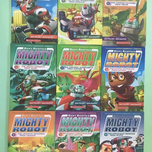 [Peking Pick Book] Klick-to-Lead-Version von Viagra Roboter 9 Bände Mighty Robot Geschenkbox Full Color English Kinderbuch Star Wars 10 Bände