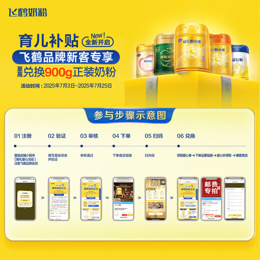 Feihexing Feifan Zhuorui Pro A2 Casein 3 (1-3 years old) Children's formula milk powder 758g Parenting subsidy