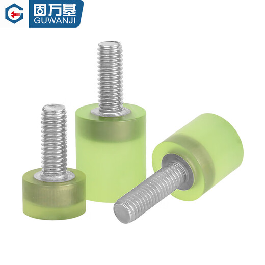 Guwanji stainless steel polyurethane coated screws buffer anti-collision screws shock-absorbing screws excellent rubber head bolt fasteners M6x12-16x19 (2 pieces)