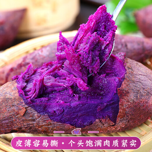 Chunfule Sand Purple Sweet Potato Straight from the Origin Sweet Potato and Sweet Potato Powder Glutinous and Sweet Seasonal Fresh Vegetables Are Digging and Found 5 Jin Jin is equal to 0.5 kg Selected package Hand-picked by experienced farmers Net weight 4.5 Jin Jin is equal to 0.5 kg