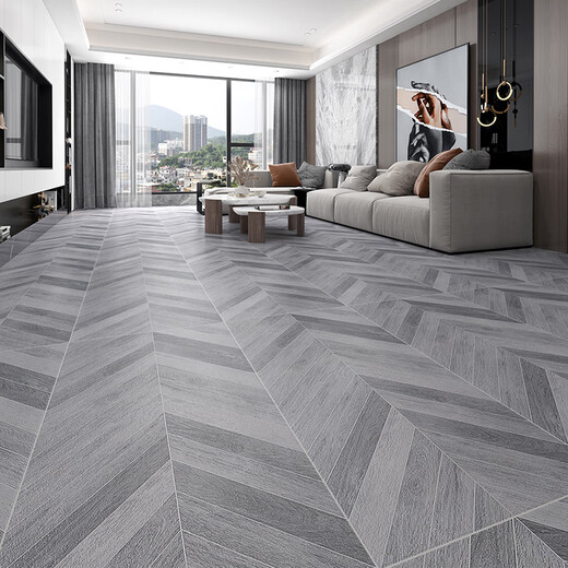 Guangdong Wood Grain Tiles 600x1200 salon nordique chambre carreaux de sol en bois carreaux de sol grande assiette de style crème japonaise BJ12799