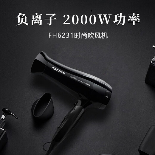 Drei-Wahl-Haartrockner Heimlosenwohnheit Student negativer Ionenpflege Haartrockner Big Wind Power offiziell 2023 Modell Feeike FH6296 Free Roll Comb Set