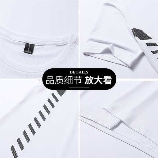 Yalu Bingsi kurzärmeliges T-Shirt für Männer im Sommer Neue Jugend lässt sich gelegentlich vielseitig trendy entspannte, ungezwungene, atmungsaktive, schnell trocknende T-Shirt Grau/9928 m (Gewicht 80-95 Jin [Jin entspricht 0,5 kg] 155-160)