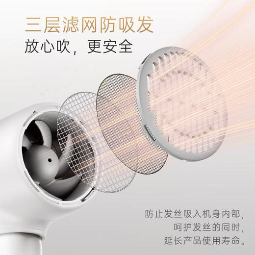Bear Hair Dryer Negative Ion Hair Dryer Home Hair Dryer High Power Student Dormitory Low Power Portable Folding Birthday Gift for Girlfriend and Wife Recommended National Subsidy