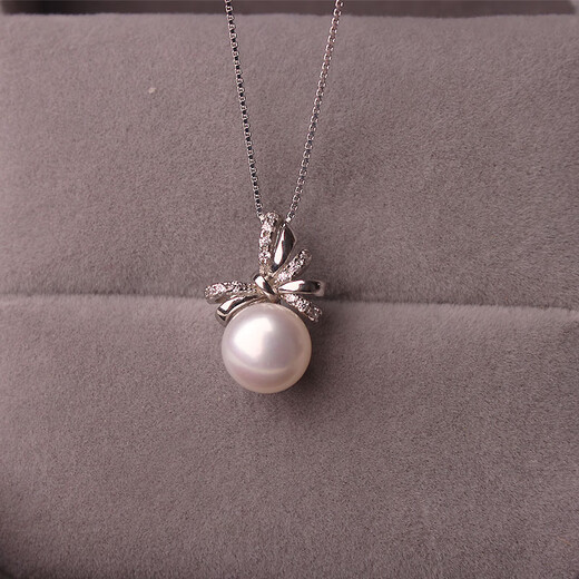 Fat Donglai same style natural pearl pendant freshwater flat round 9-10mm s925 silver necklace purple pendant + 40cm chain 9-10mm