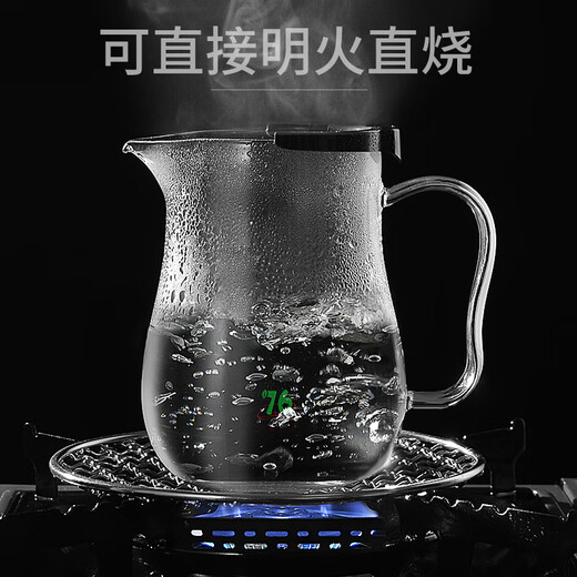Renjuyi Copa Flushing Full Glass Inner Office Single Tea Separation Tapot Filtration Tea Maker Té Juego de té LC-659 ml con 2 tazas (enviado al asiento de aislamiento)