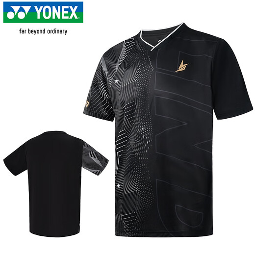 YONEX Yonex badminton clothing competition training Lin Dan sports running short-sleeved T-shirt 10097LDCR black O