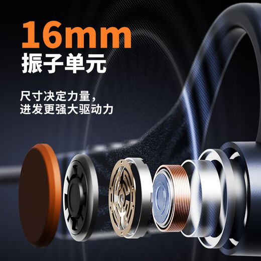 Patriot (aigo) bone conduction Bluetooth sports headphones IP56 dustproof and waterproof open wireless marathon cycling running earphones super long battery life suitable for mobile phones G03 navy blue