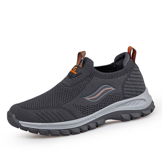 Zulijianai Dad Zulijian Old Man Shoes Men's Summer Mesh Breathable Dad's Shoes Anti-slip Soft Sole Casual Lightweight Sports Breathable 9202 Dark Gray (Men's Model) 40 (250mm)