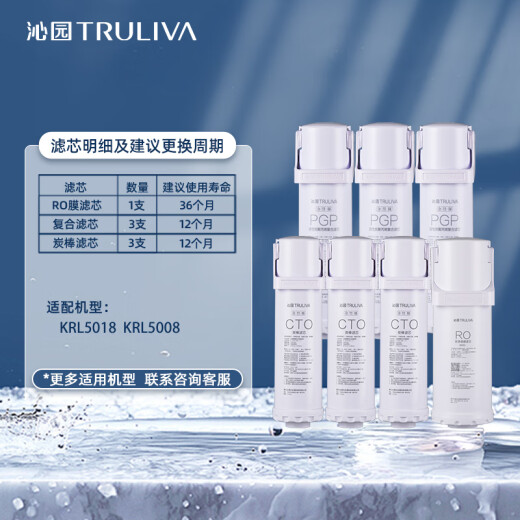 Qinyuan Water Purifier Filter Offiziell für kleine Strasssteine ​​KRL5008/5009 Little White Whale KRL5018/5019 KRL5008/KRL5018 Dreijahresfreier Sorge-Set
