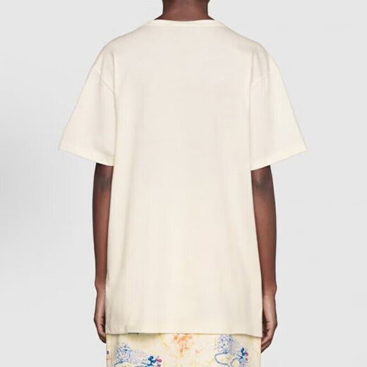 古驰（GUCCI）Love Parade FW22 字母圆领短袖  落肩袖T恤 女款 节日送礼 灰白色492347-XJB7W-9756 XL