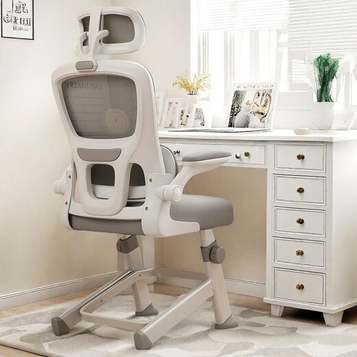 Xingkai Computer Learning Chair Ergonomic Chair Students' Homework Backrest Chair Office Study Chair BG832 Zhuangsheng Chair [Gray + 3D Headrest + Dynamic Waist Support]