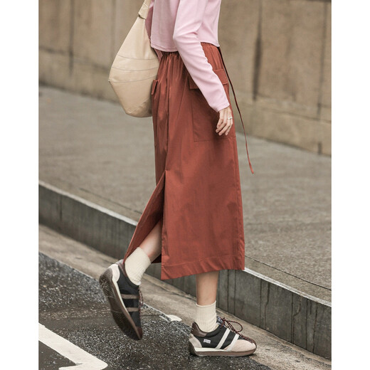 Demana [Oxygen Cloud Cloud Cloud de Demana] Al estilo de trabajo de primavera Cordera de corbata de bolsillo grande Dumpling cómodo cómodo Falta oculta Estilo de longitud de las mujeres