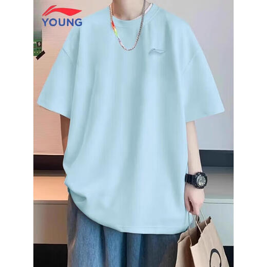 Li Ning quick dry short-sleeved T-shirt for men and women fitness running children and teenagers breathable training casual outdoor sports top