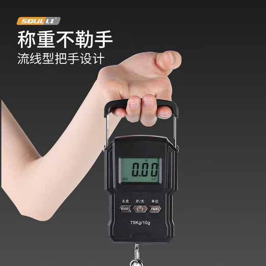Balance électronique portable de haute précision, petite balance express, crochet domestique portable, crochet à élingue commercial, balance à poisson pour bagages à ressort, balance électronique portable-batterie de 50 kg Modèle chinois Aucune spécification