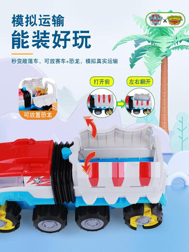 
Blue Color He Wangwang Team Electric Dinosaur Rescue Patrol Vehicle Deformed Toy Dinosaur Rescue Team Electric Four-Wheel Off-Road Vehicle Luxury Electric Dinosaur Patrol Vehicle 16794