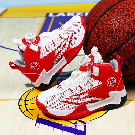 Hongxing Tong Ke Brand gebrochener Code Kobe Gedenkversion Basketballschuhe für Männer Teenager High-Top Air Cushion Non-Slip Atmable AJ Limited Edition 3527 Blue 35