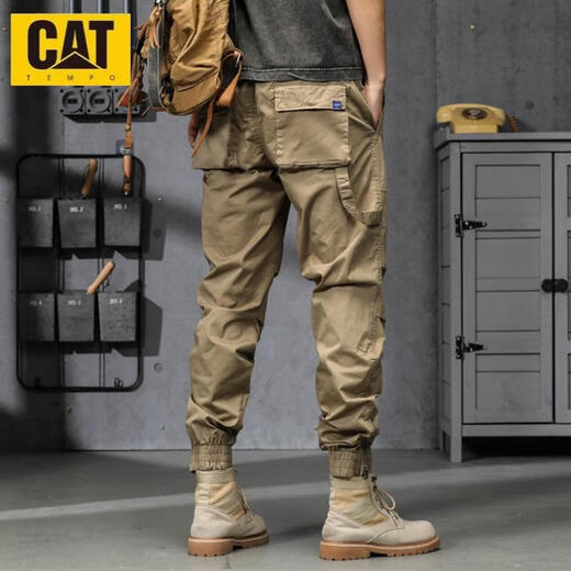 Carter (CAT) Pantalon de travail pour hommes pantalons de lavage à printemps masculins pantalons multi-sacs de coton américain en plein air 679 Noir Style régulier 28 Recommandé 90-110jin [Jin est égal à 0,5 kg]