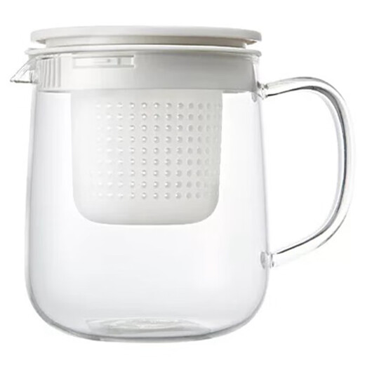 MUJI heat-resistant glass teapot, high temperature resistance, large capacity, tea water separation, thickening, supports cabinet inspection, small pot 670ML, heat-resistant glass