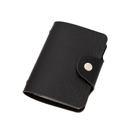 12 card slots card holder for men and women, ultra-thin mini wallet, multi-functional leather case, multi-card slot ID card holder, black, double-sided card insertable - 12 card slots